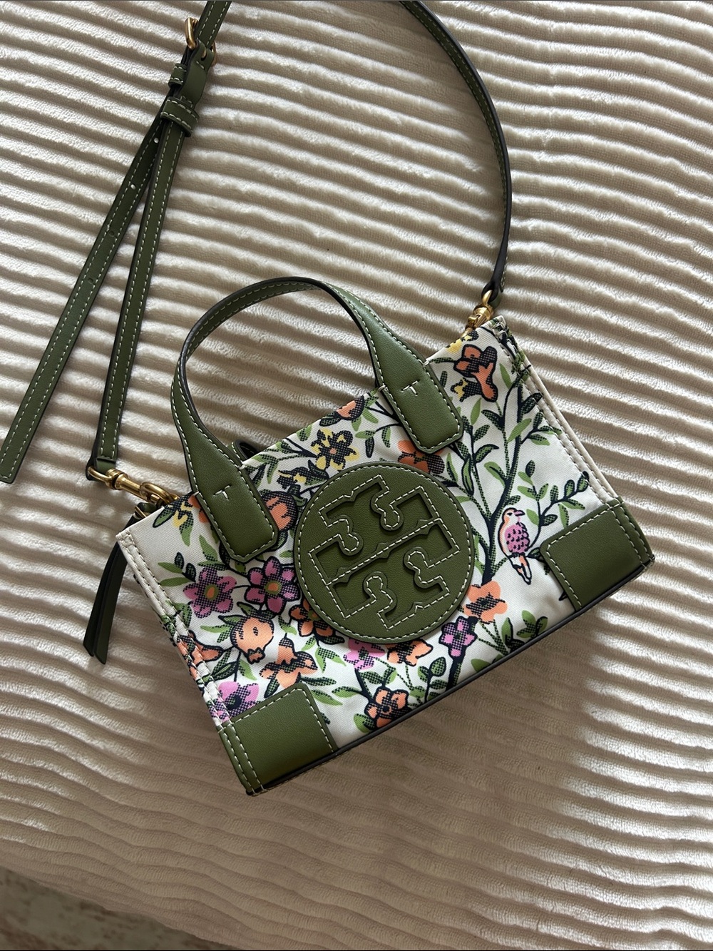 Tory Burch Multicolor Floral Print Canvas Crossbody Bag